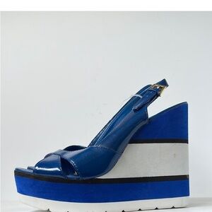 Kate Spade royal blue wedges